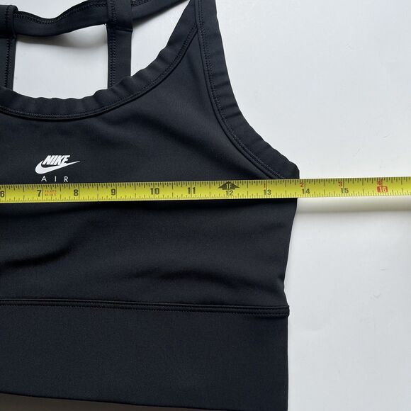 Nike Air Sports Bra Women’s Size S/M Black Strappy Back Workout Training - Picture 4 of 5